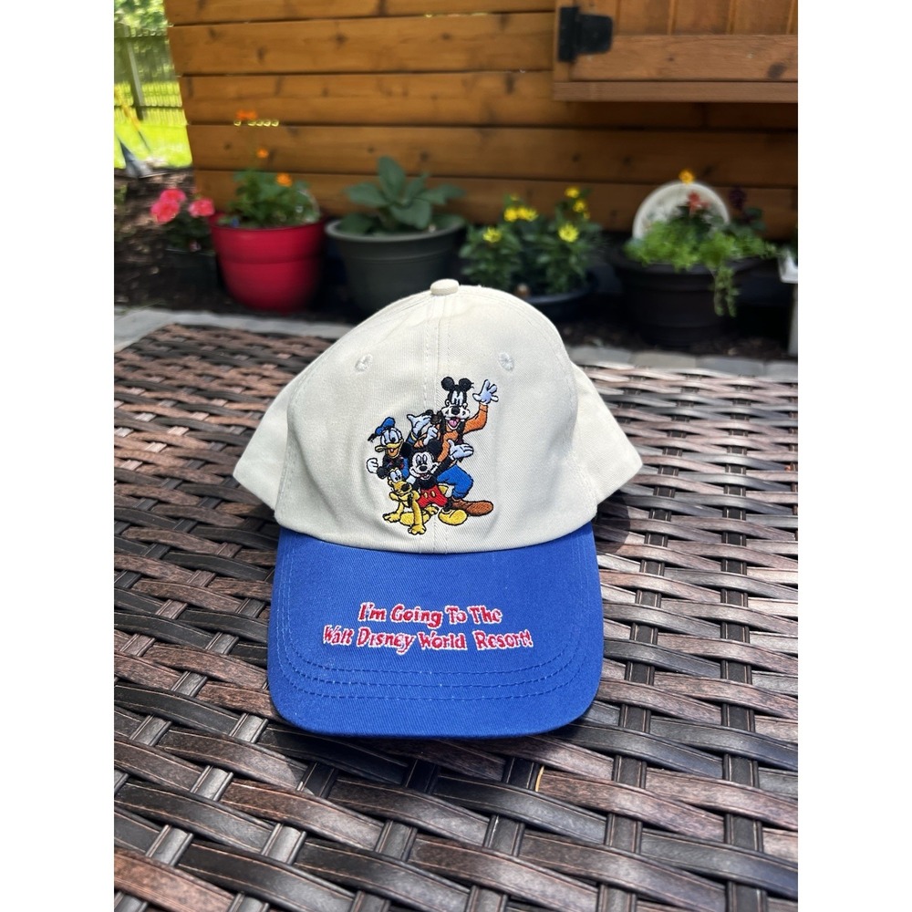 Vintage Disney World Resort "I'm Going To" Embroidered Two-Tone Baseball Hat Cap